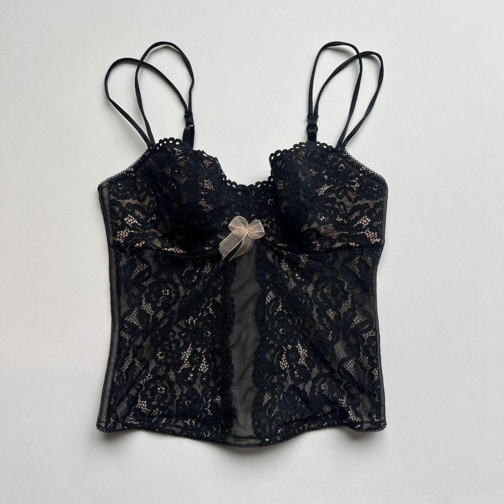 B. tempt'd Black and Pink Corset